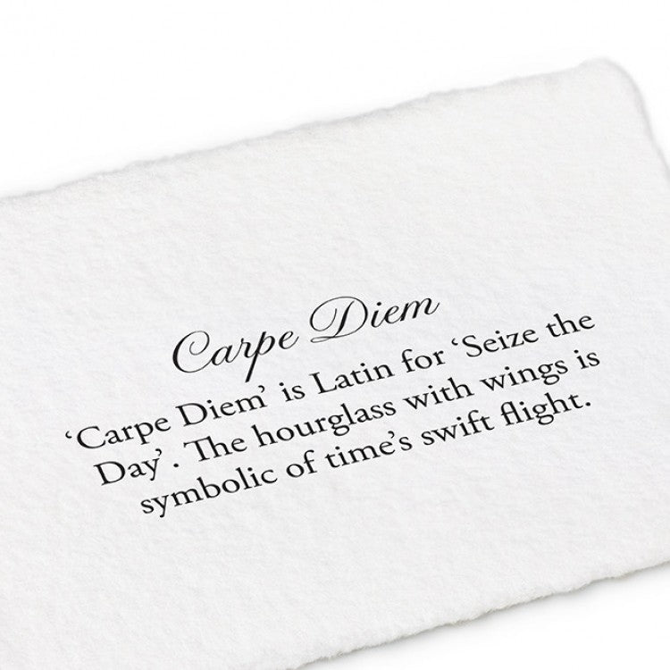 Pyrrha Carpe Diem Sterling Silver Talisman Necklace 16 inch Chain