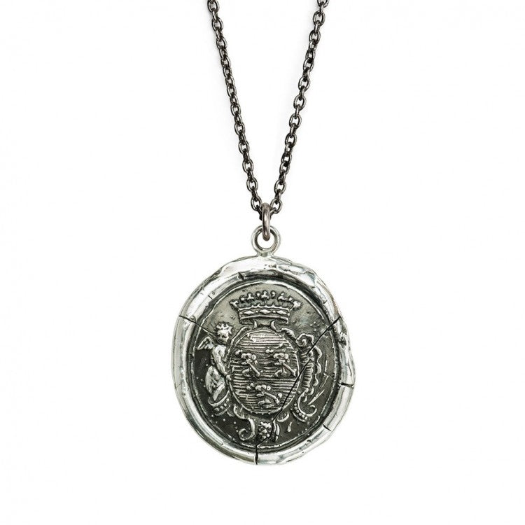 Pyrrha Blessed Talisman Necklace in Sterling Silver 22 inch Chain