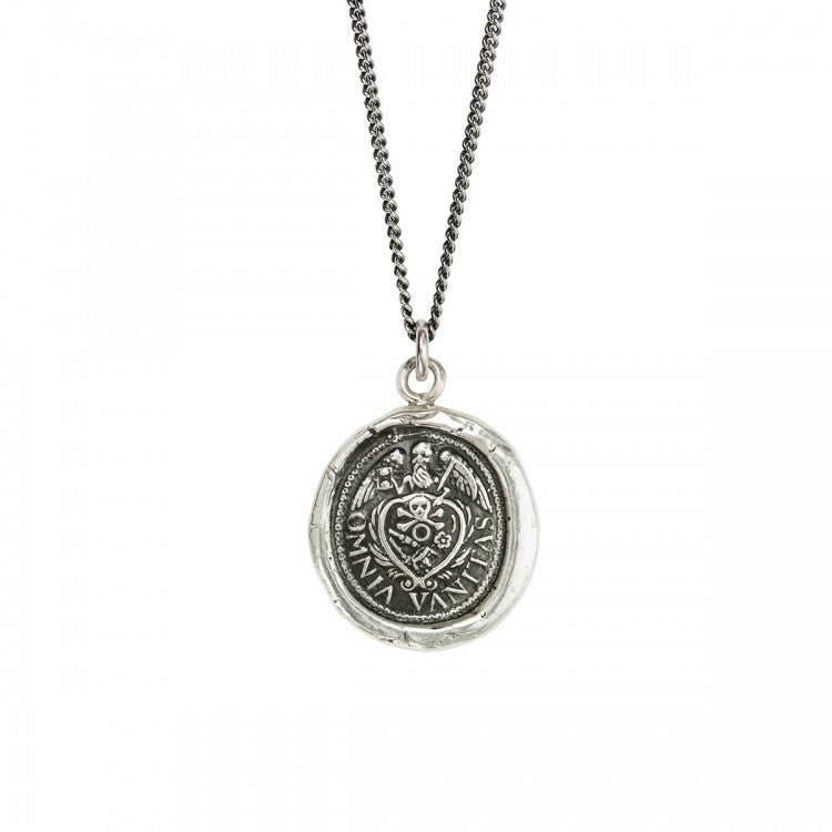 Pyrrha All Is Vanity Sterling Silver Talisman Necklace 22 Inch Chain