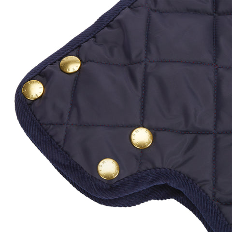 Navy Designer Whippet  Quilted Dog Coat