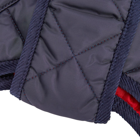 Navy Designer Whippet  Quilted Dog Coat